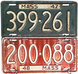 1960 Original Registration Windshield Sticker for MASSACHUSETTS Authentic 